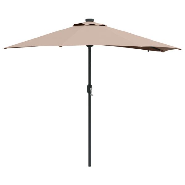 Grote foto vidaxl tuinparasol taupe 294 x 150 x 223 cm stof tuin en terras overige tuin en terras