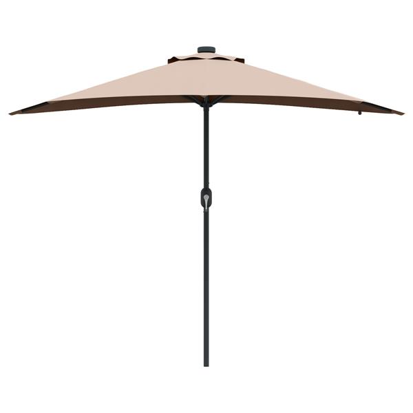 Grote foto vidaxl tuinparasol taupe 294 x 150 x 223 cm stof tuin en terras overige tuin en terras