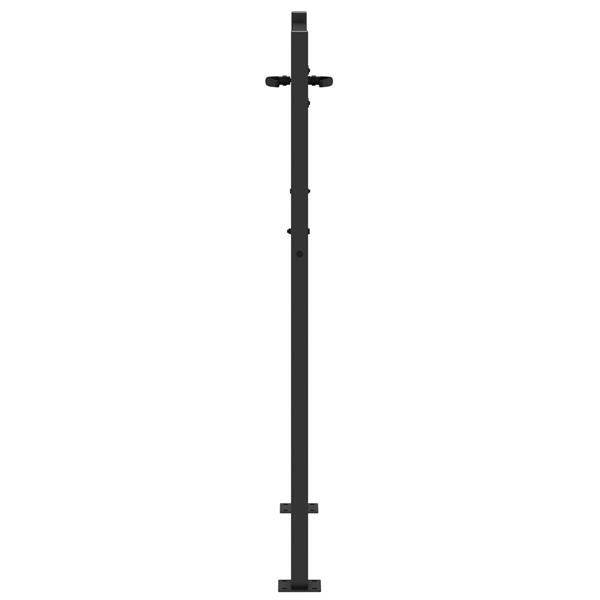 Grote foto vidaxl tuinpoort zwart 100 x 125 cm poedergecoat staal tuin en terras hekken en schuttingen