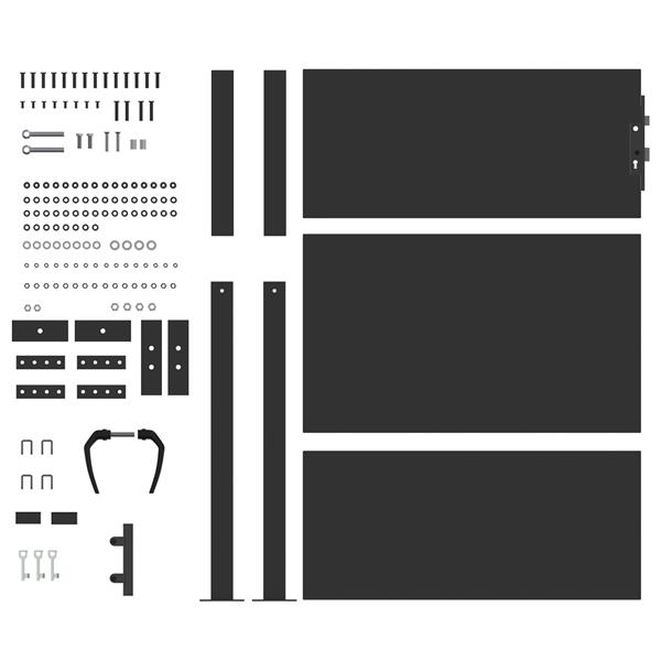 Grote foto vidaxl tuinpoort met slot zwart 105 x 150 cm poedergecoat staal tuin en terras hekken en schuttingen