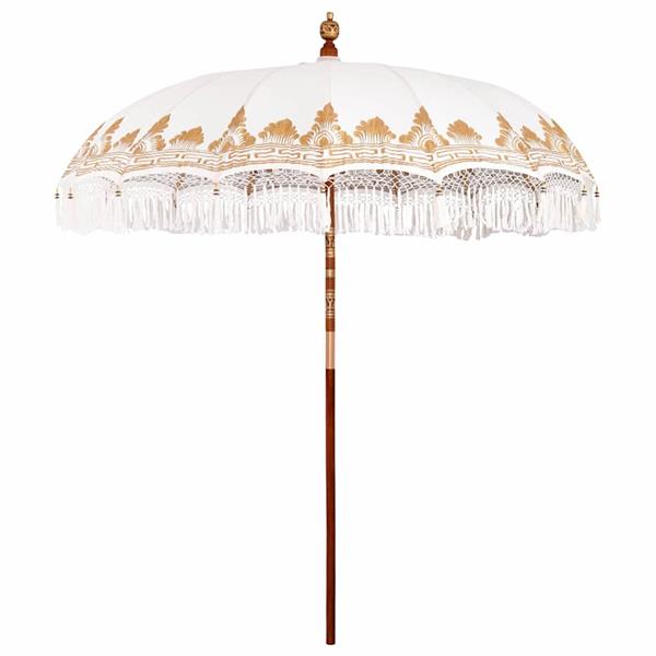 Grote foto vidaxl parasol cr me 210 220 cm katoenen stoffen hout bamboe tuin en terras overige tuin en terras