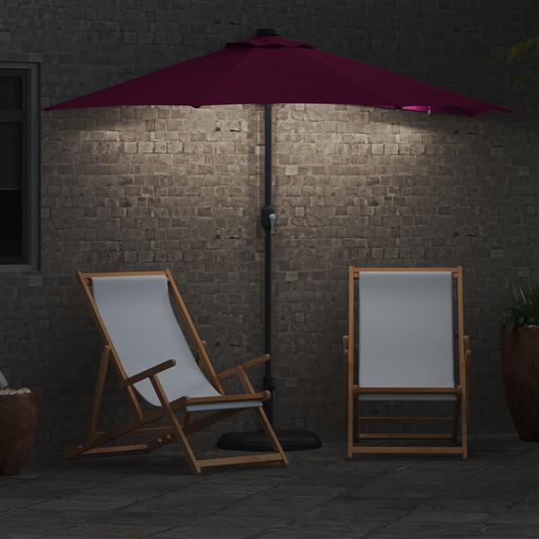 Grote foto vidaxl tuinparasol bordeauxrood 294 x 150 x 223 cm stof tuin en terras overige tuin en terras