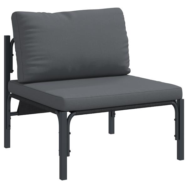 Grote foto vidaxl tuin sofa set 3 pcs antraciet staal tuin en terras tuinmeubelen