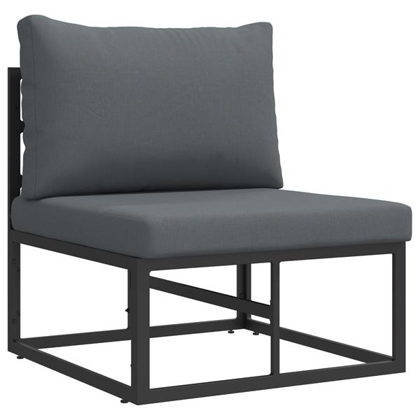 Grote foto vidaxl tuin sofa set 3 pcs zwart 211 5 x 71 5 x 71 cm aluminium tuin en terras tuinmeubelen