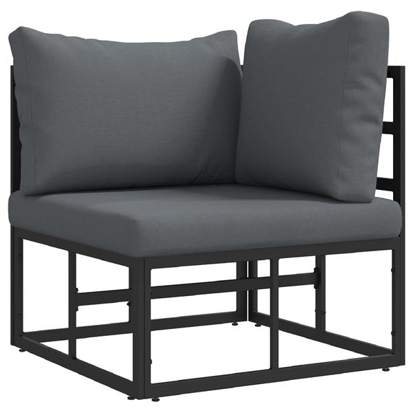 Grote foto vidaxl tuin sofa set 3 pcs zwart 211 5 x 71 5 x 71 cm aluminium tuin en terras tuinmeubelen