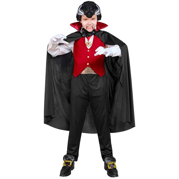 Grote foto halloween kostuum zwart rood kind vampier 5 delig verzamelen overige verzamelingen