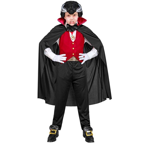 Grote foto halloween kostuum zwart rood kind vampier 5 delig verzamelen overige verzamelingen