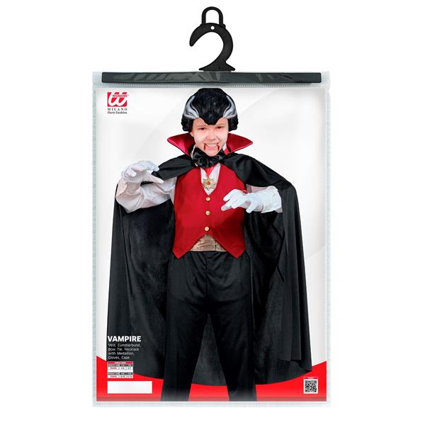 Grote foto halloween kostuum zwart rood kind vampier 5 delig verzamelen overige verzamelingen