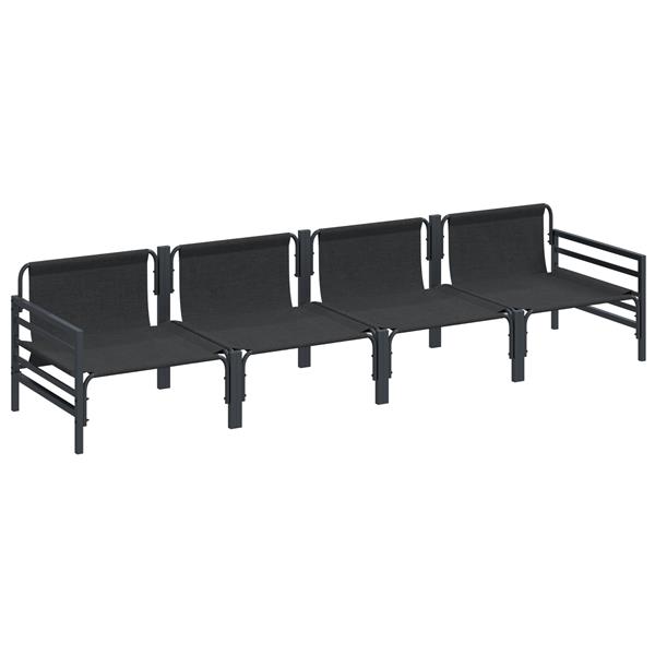Grote foto vidaxl tuin sofa set 4 pcs antraciet staal tuin en terras tuinmeubelen