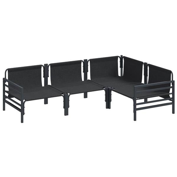 Grote foto vidaxl tuin sofa set 4 pcs antraciet staal tuin en terras tuinmeubelen