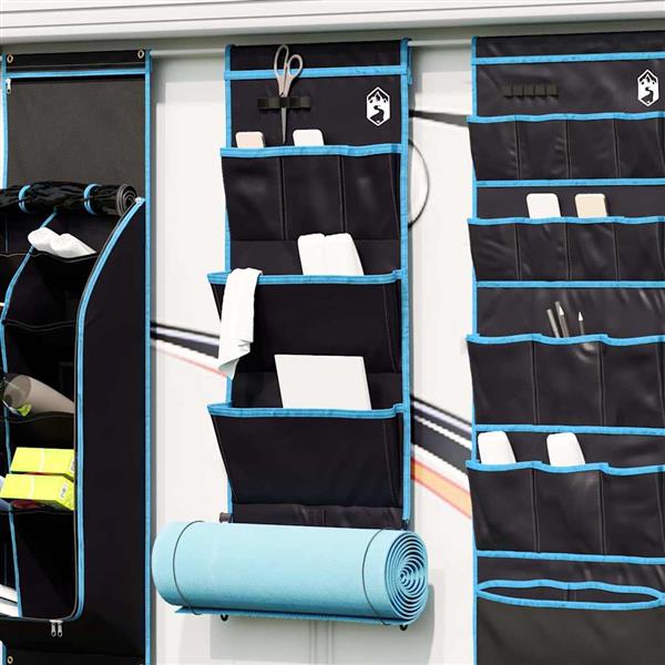 Grote foto vidaxl opslagtas met opslag zwart blauw 91 x 47.5 cm oxford caravans en kamperen tenten