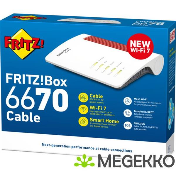 Grote foto avm fritz box 6670 cable edition international draadloze router computers en software netwerkkaarten routers en switches