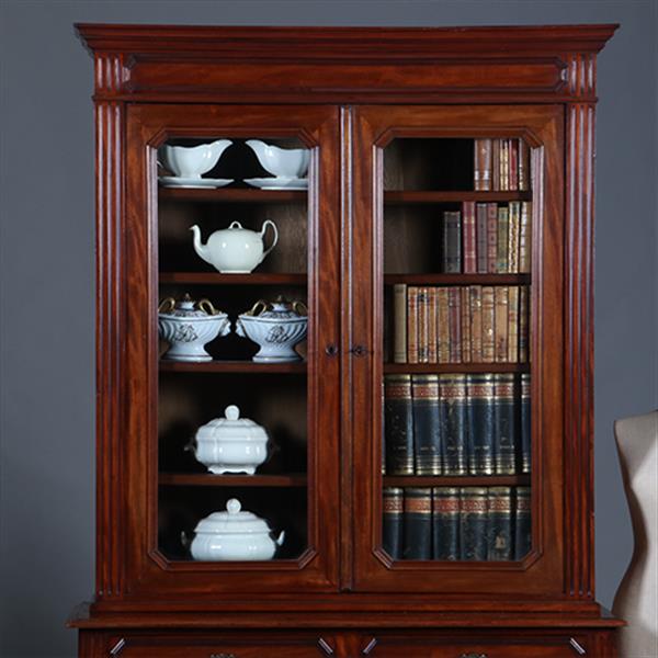 Grote foto franse boekenkast bibliotheekkast of servieskast ca 1875 die ook als servieskast wil functioneren antiek en kunst stoelen en banken
