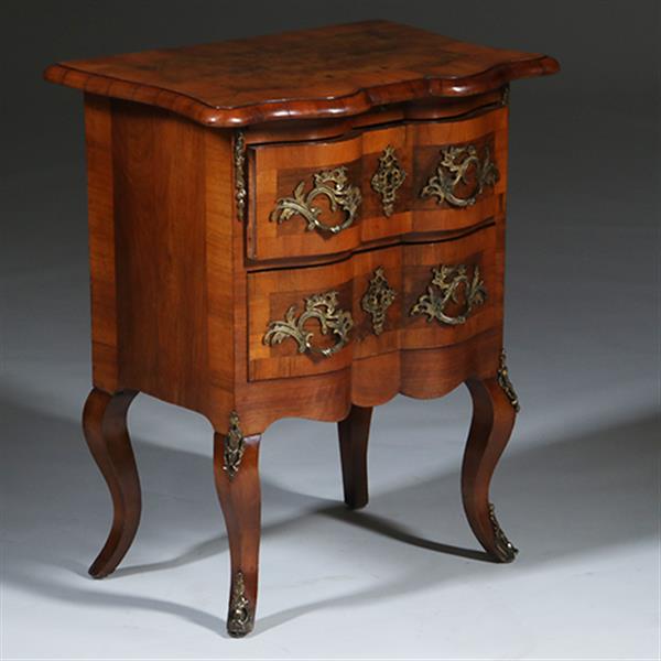 Grote foto kleine orgel gebogen commode ca 1750 met schrijfblad of schenkblad wortelnoten no.303010 antiek en kunst overige in antiek gebruiksvoorwerpen