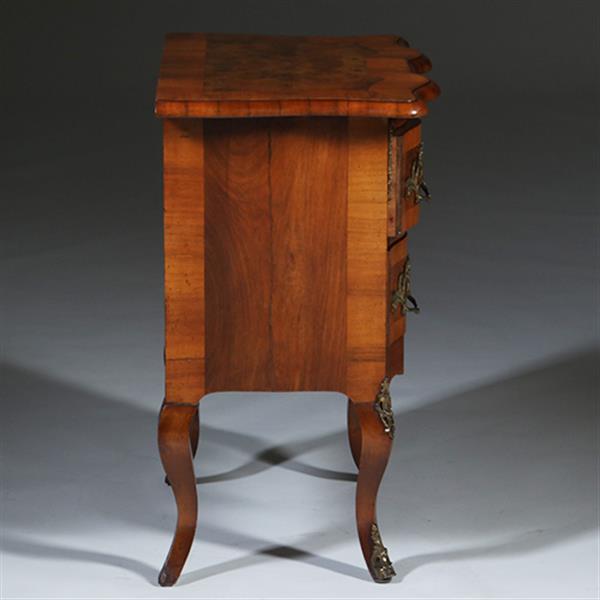 Grote foto kleine orgel gebogen commode ca 1750 met schrijfblad of schenkblad wortelnoten no.303010 antiek en kunst overige in antiek gebruiksvoorwerpen