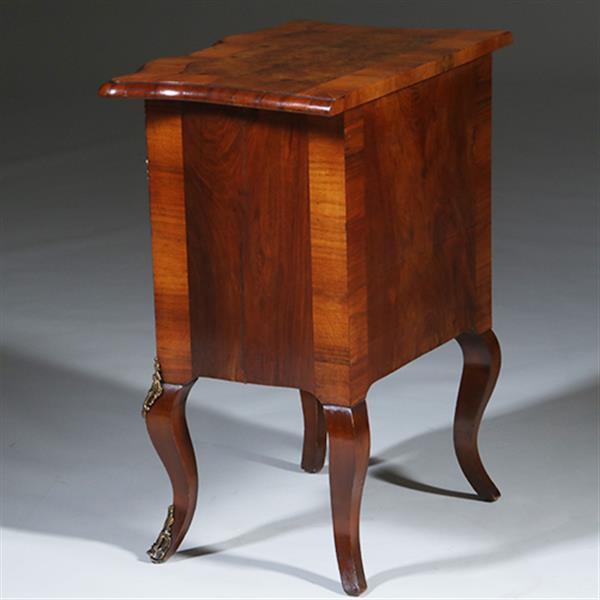 Grote foto kleine orgel gebogen commode ca 1750 met schrijfblad of schenkblad wortelnoten no.303010 antiek en kunst overige in antiek gebruiksvoorwerpen