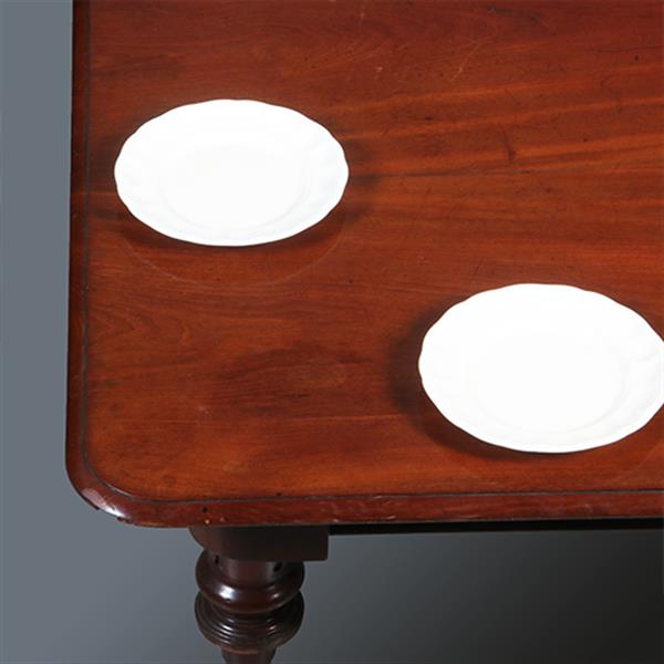 Grote foto lange brede eetkamertafel of vergadertafel tot 2.7 m. voor 14 familieleden of 10 collega no.30301 antiek en kunst stoelen en banken