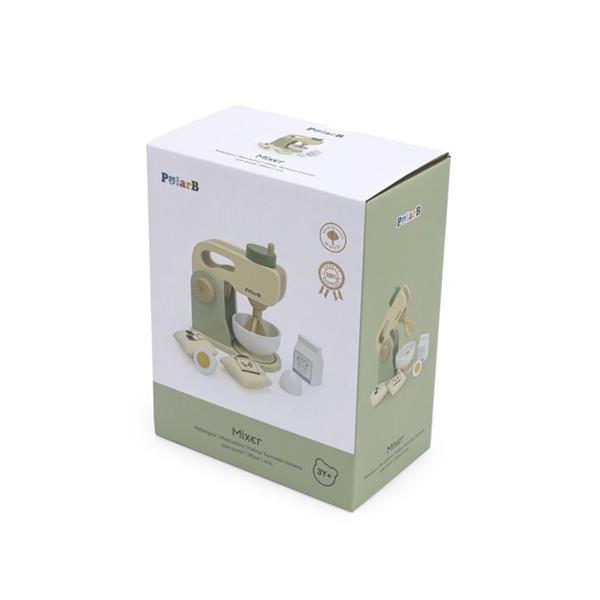Grote foto houten mixer set speelgoed keukenmachine met accessoires houten mixer set kinderen en baby overige