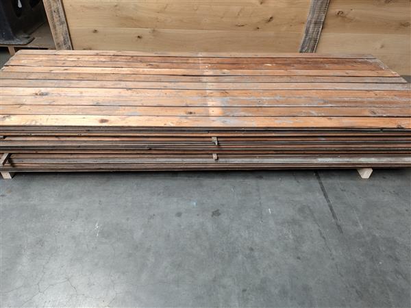 Grote foto 22x92mm grenen vloerdelen gebruikt 260cm doe het zelf en verbouw hout en planken