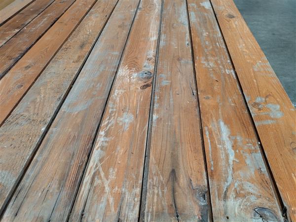 Grote foto 22x92mm grenen vloerdelen gebruikt 260cm doe het zelf en verbouw hout en planken