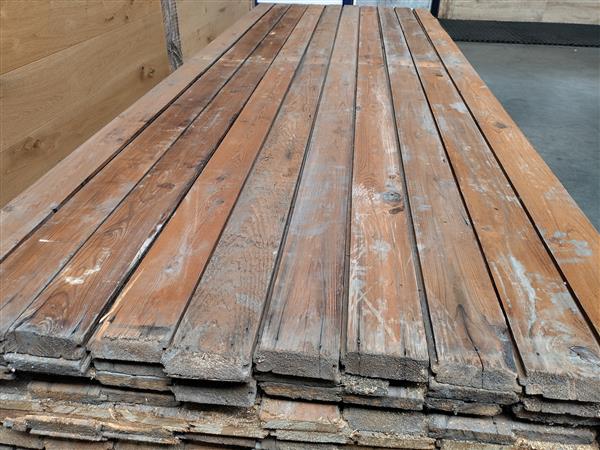 Grote foto 22x92mm grenen vloerdelen gebruikt 260cm doe het zelf en verbouw hout en planken