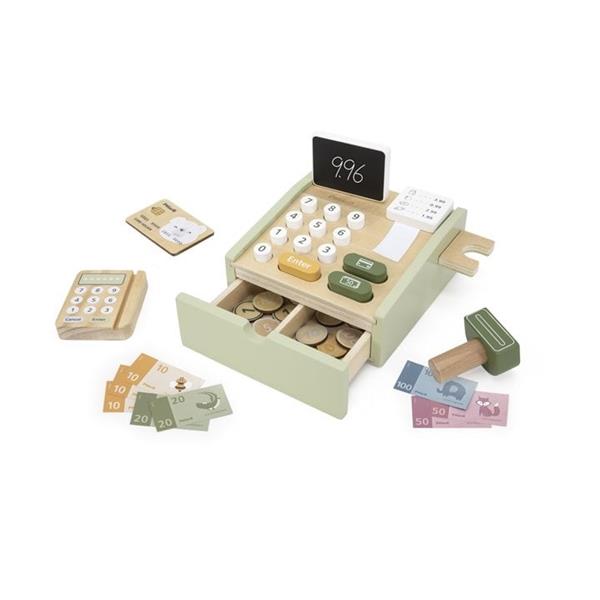Grote foto houten kassa met accessoires houten kassa kinderen en baby overige