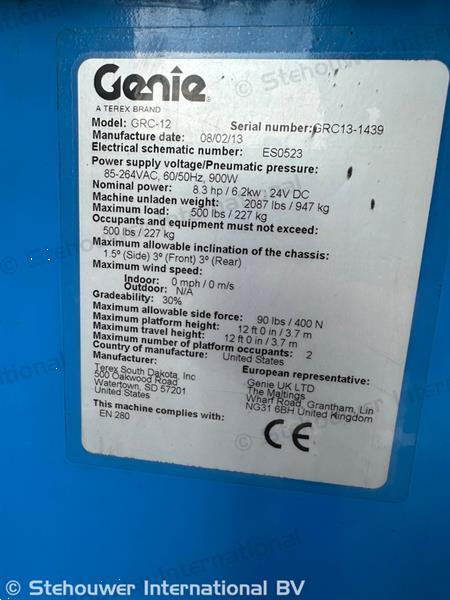 Grote foto genie grc12 masthoogwerker gr12 grc gr 12 hoogwerker doe het zelf en verbouw hoogwerkers