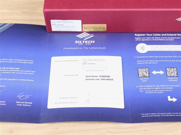 Grote foto siltech ruby double crown g7 royal signature highend audio power cable 1 5 metre audio tv en foto onderdelen en accessoires