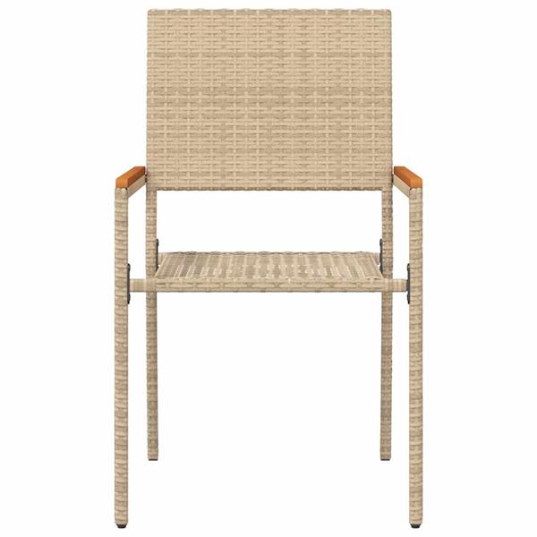 Grote foto vidaxl tuinstoelen 4 pcs cr me bruin pe riet massief acaciahout tuin en terras tuinmeubelen