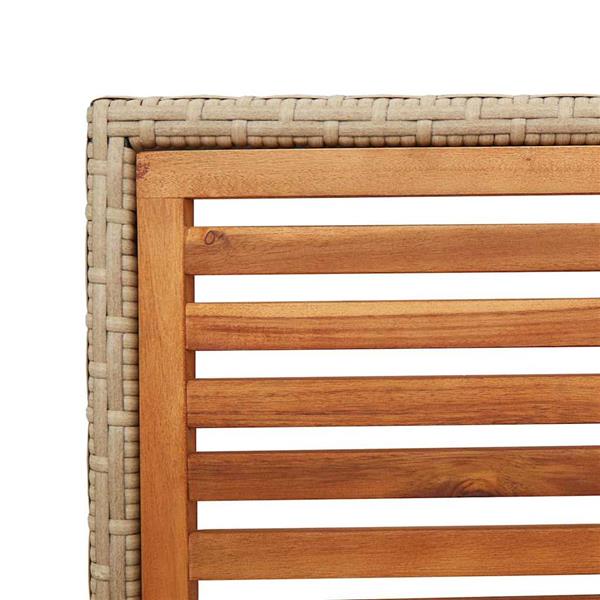 Grote foto vidaxl tuinstoelen 4 pcs cr me bruin pe riet massief acaciahout tuin en terras tuinmeubelen