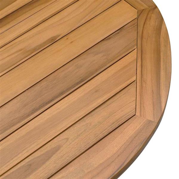 Grote foto vidaxl tuintafel 109x74 cm massief teakhout tuin en terras tuinmeubelen