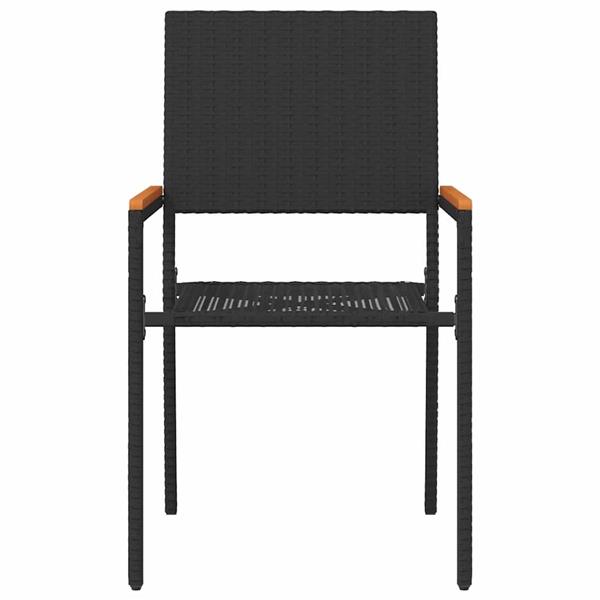 Grote foto vidaxl tuinstoelen 4 pcs cr me bruin pe riet massief acaciahout tuin en terras tuinmeubelen