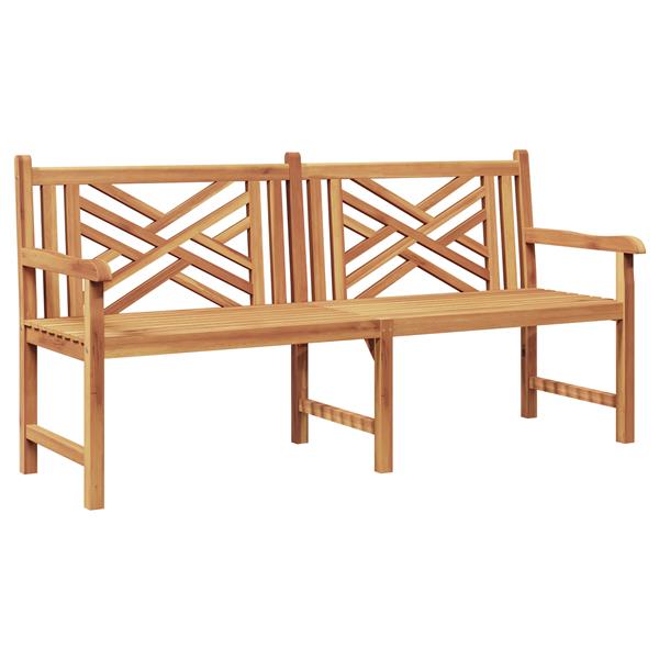 Grote foto vidaxl tuinbank bruin 228 x 60 x 90 cm massief teakhout tuin en terras tuinmeubelen