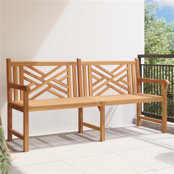 Grote foto vidaxl tuinbank bruin 228 x 60 x 90 cm massief teakhout tuin en terras tuinmeubelen