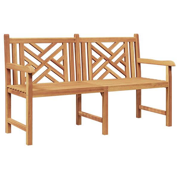 Grote foto vidaxl tuinbank bruin 150 x 60 x 90 cm massief teakhout tuin en terras tuinmeubelen