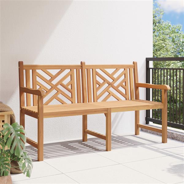 Grote foto vidaxl tuinbank bruin 150 x 60 x 90 cm massief teakhout tuin en terras tuinmeubelen