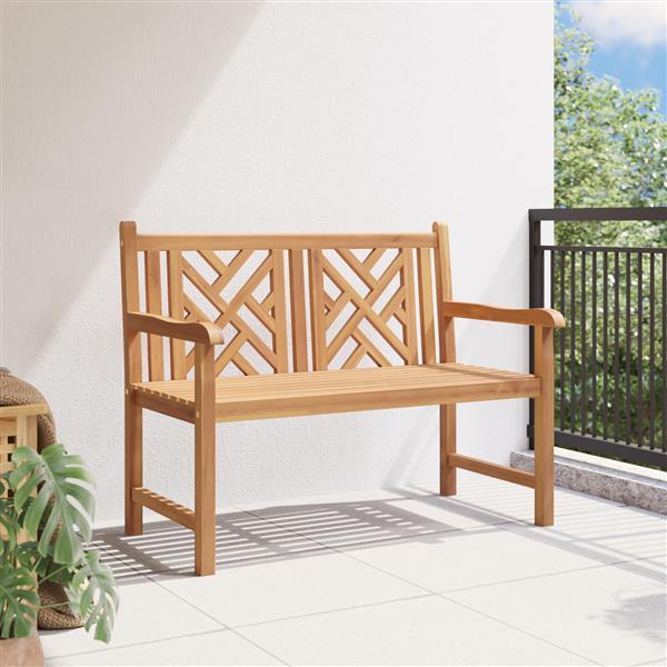 Grote foto vidaxl tuinbank bruin 228 x 60 x 90 cm massief teakhout tuin en terras tuinmeubelen