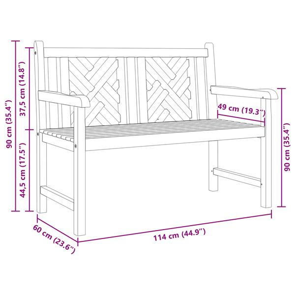 Grote foto vidaxl tuinbank bruin 228 x 60 x 90 cm massief teakhout tuin en terras tuinmeubelen