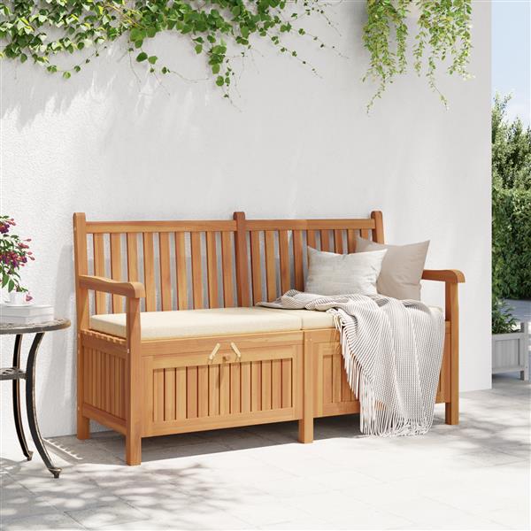 Grote foto vidaxl tuinkast bank bruin 150 x 60 x 90 cm massief teakhout tuin en terras tuinmeubelen