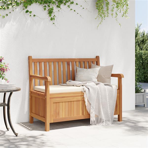 Grote foto vidaxl tuinkast bank bruin 228 x 60 x 90 cm massief teakhout tuin en terras tuinmeubelen
