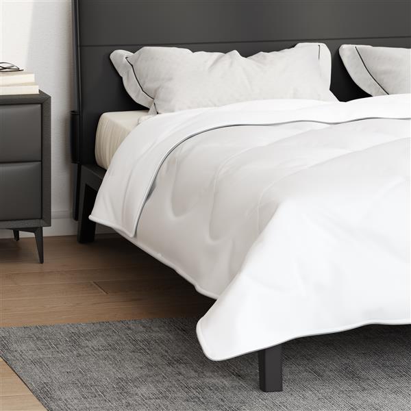 Grote foto vidaxl dekens duvets wit 200 x 200 cm microvezel huis en inrichting bedden