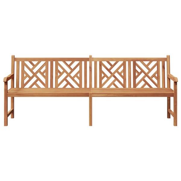 Grote foto vidaxl tuinbank bruin 228 x 60 x 90 cm massief teakhout tuin en terras tuinmeubelen
