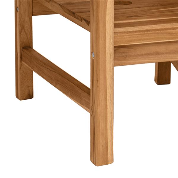 Grote foto vidaxl tuinstoelen met plank rooster met opslag bruin 152 x 63 x 89 cm massief teakhout tuin en terras tuinmeubelen