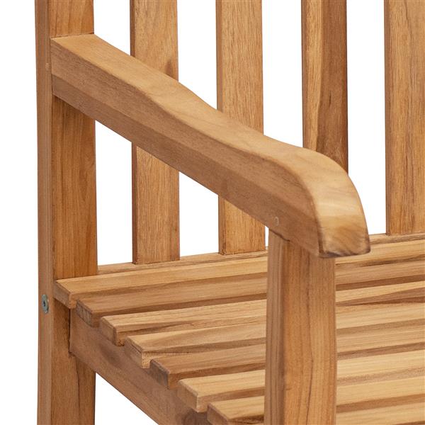 Grote foto vidaxl tuinstoelen met plank geometrisch met opslag bruin 152 x 63 x 89 cm massief teakhout tuin en terras tuinmeubelen