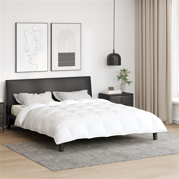 Grote foto vidaxl dekens duvets wit 240 x 200 cm dons huis en inrichting bedden