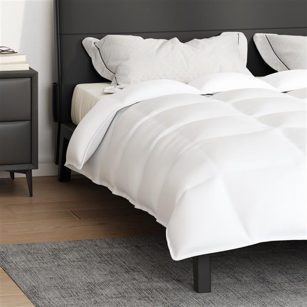 Grote foto vidaxl dekens duvets wit 240 x 200 cm dons huis en inrichting bedden