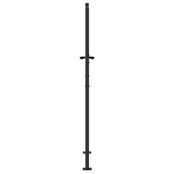 Grote foto vidaxl tuinpoort anders zwart 105 x 175 cm poedergecoat staal tuin en terras hekken en schuttingen