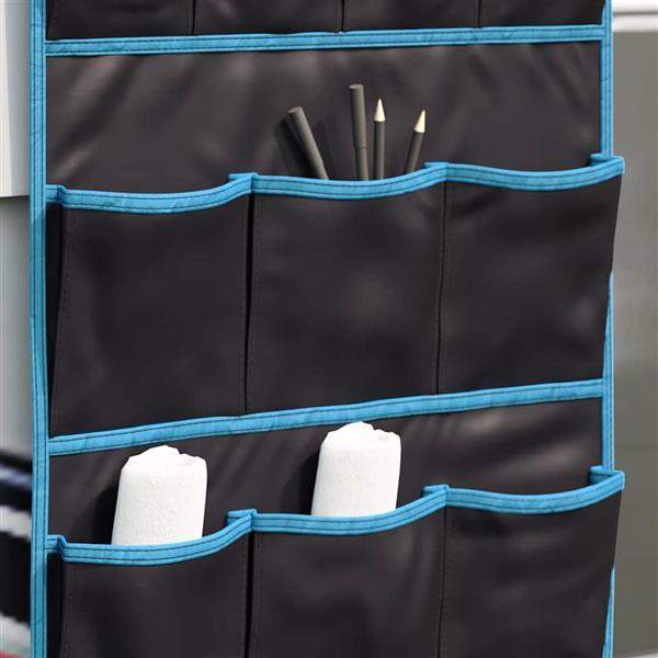 Grote foto vidaxl opslagtas met opslag zwart blauw 125 x 48 cm oxford caravans en kamperen tenten