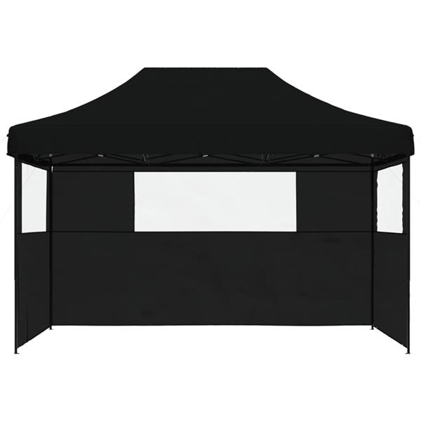Grote foto vidaxl partytent inklapbaar pop up met 3 zijwanden zwart tuin en terras overige tuin en terras