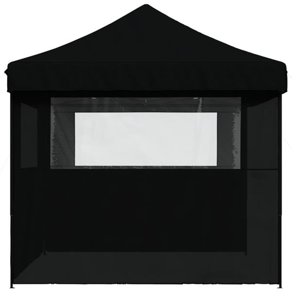 Grote foto vidaxl partytent inklapbaar pop up met 3 zijwanden zwart tuin en terras overige tuin en terras